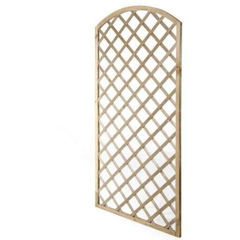 Grille de jardin rectangulaire en bois 90x180 cm Clôture cintrée