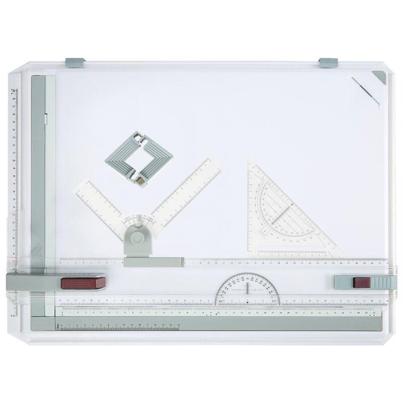 Planche à Dessin A3 Professionnelle Métrique, Table à Dessin Inclinable Portable pour Architecte/Ingénieur/Étudiant