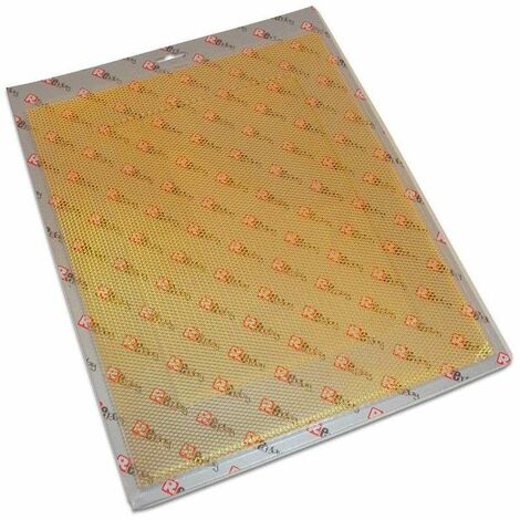 Grille de protection carrosserie aluminium jaune or 350x290mm à découper scooter moto mobylette cyclomoteur