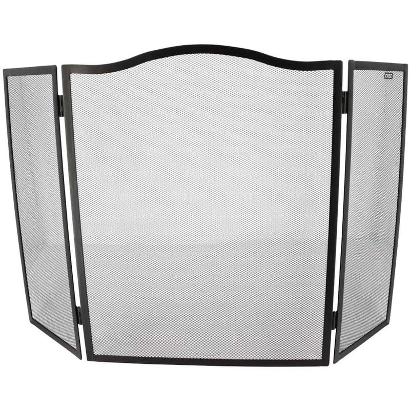 Oxeo - Grille de protection cheminée - Pare feu cheminée - Pliable 3 panneaux - Longueur 96cm - Hauteur 58cm - Acier