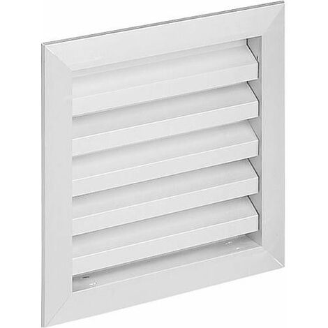 Grille de protection contre les intemperies en alu. 295x295 mm avec moustiquaire et ancrage mural
