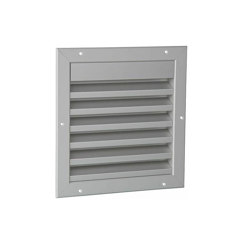 Upmann - Grille de protection contre les intemperies en alu. 245x245 mm avec moustiquaire et ancrage mural
