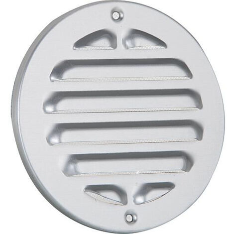 Grille de protection contre les intemperies en alu, ronde. 100 mm protection anti-insectes et trous de vissage