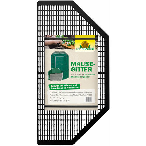 Grille de protection contre les rongeurs pour composteur thermique 81,5 x 81,5 cm – Plastique stable – Compatible avec Neudorff DUOTHERM 530 L