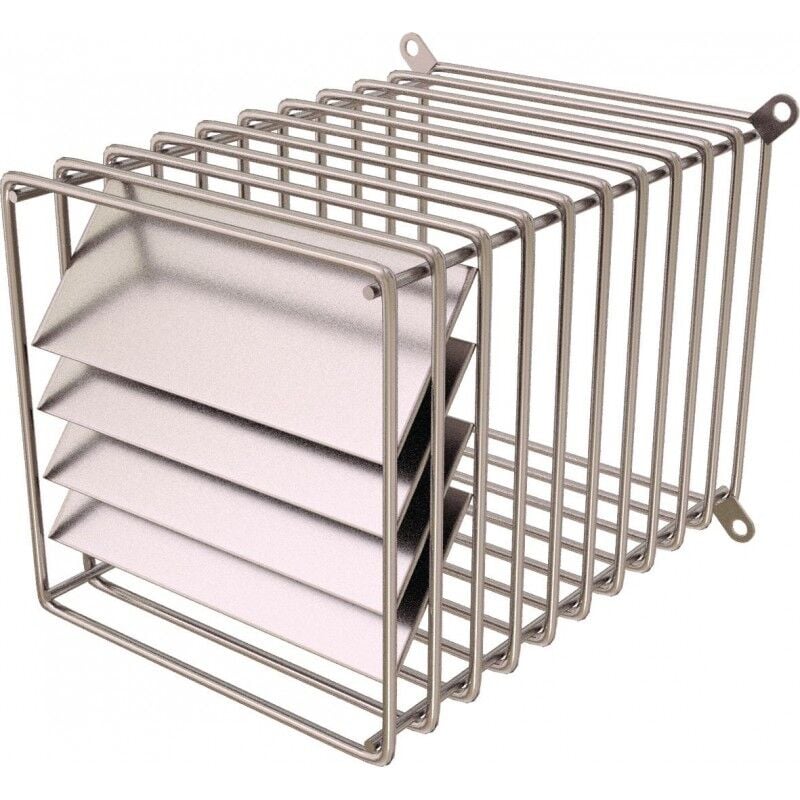 Grille De Protection De Dietrich Dy865 Pour Terminal De Chaudière Ø80/125Mm 205X205Mm En Inox Noire - 100005002 - Neuve