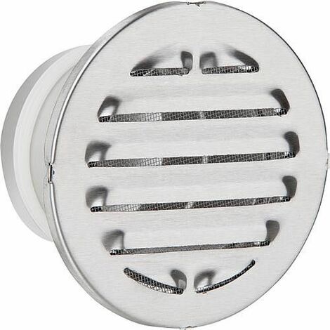 Grille de protection intemperies a embouts V2A, diametre 125 mm L: 100 mm, diam.ext. 200 mm rond