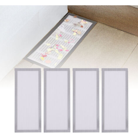 Grille de Protection Magnétique pour Ventilation PVC - 102x254mm (4.0x10.0in) - Antidérapante et Antipoussière - 4 pièces