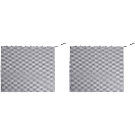 Grille de protection pour cheminée [2 panneaux] - Voile métalique anti-feu noir (24 inch, 61 cm) - 5 tailles disponibles