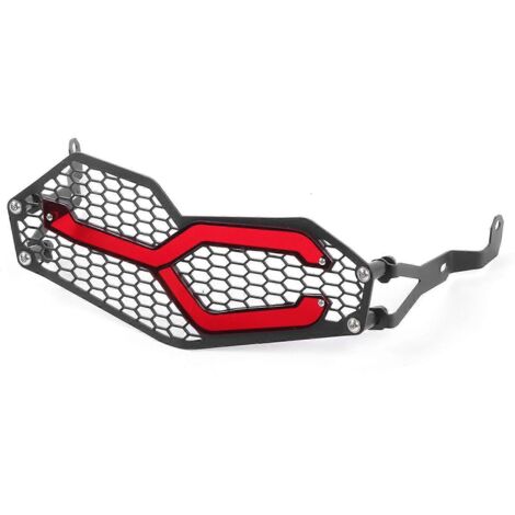 Grille de protection pour phare moto avant, compatible F750GS/F850GS 2018-2019, abat-jour rouge, pare-chocs lampe avant robuste.