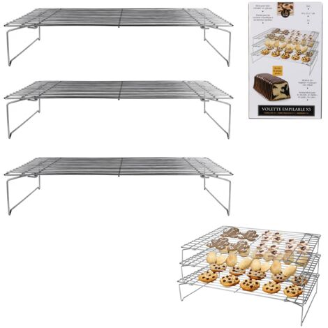 RSD DISTRIB Grille de refroidissement 3 étages en inox gris - gris