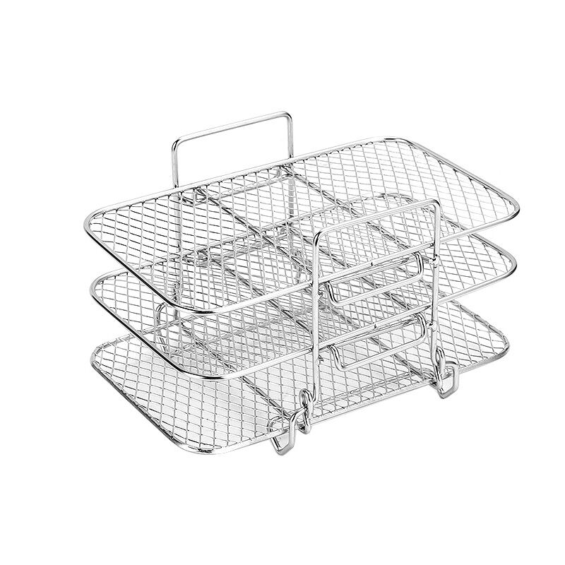 Grille de refroidissement à 3 niveaux pour la cuisson, 4,8 x 7,6 pouces, grille à biscuits en fil épais pour la cuisson, le rôtissage, le grillage,