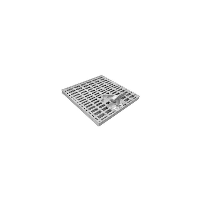 Jardibric - Grille de Regard – Ø28,2 cm – Polypropylène Renforcé – Pour Regard 30 x 30 cm – Gris Robuste