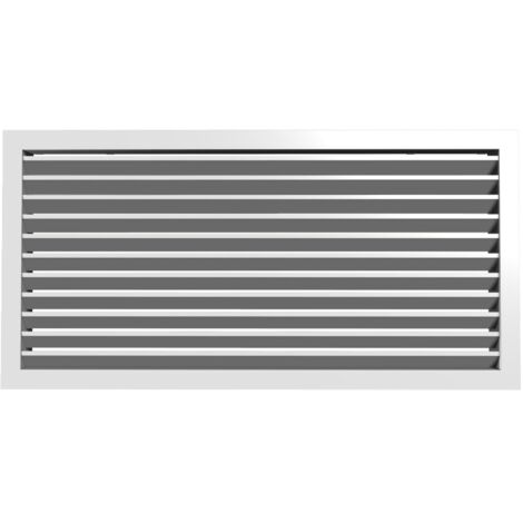 Grille de reprise intérieur alu blanc D 500 x 400 mm S&P (UNELVENT) 850928