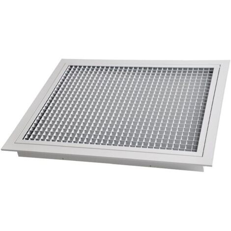 Grille de reprise porte-filtre en aluminium blanc 600x400 mm – Débit d'air 900 m3/h – Pour ventilation VMC – Installation facile – Baillindustrie