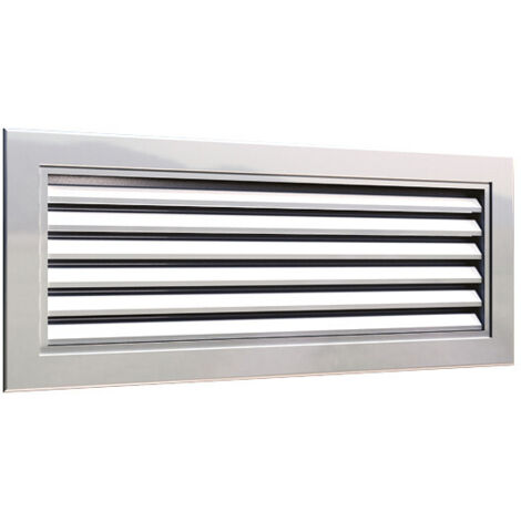 Grille de reprise porte filtre (type média efficacité G3) à ailettes inclinées ouverture avec charnière verrouill NATHER 994894