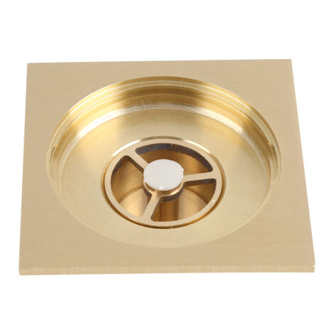 Grille de Sol Carrée pour Douche et Salle de Bain en Laiton - Égouttoir et Accessoire de Fixation