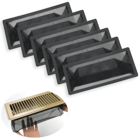 Grille de sol, filtre à air, filet de ventilation pour empêcher les insectes, les pièces de monnaie, les poils d'animaux et les aliments de pénétrer (4  10 pouces/lot de 6)