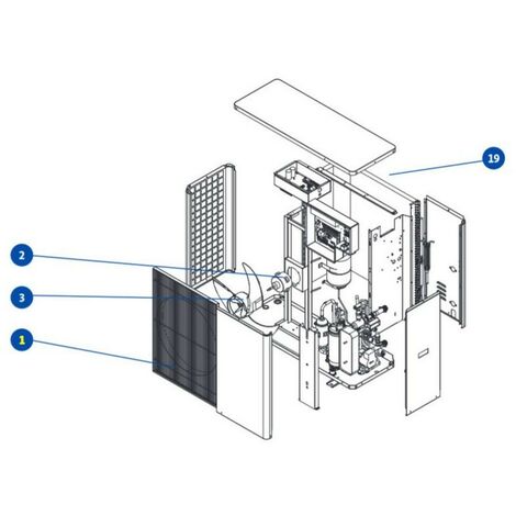 Grille de sortie d'air pour pompe à chaleur de piscine et pompe à chaleur