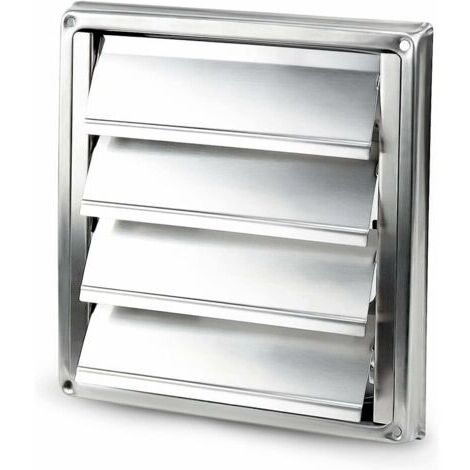 Grille de Ventilation, 125mm,Ventilation Ventilation en Acier Inoxydable Mur Ventilation Carré Sèche-Linge Extracteur Ventilateur Sortie,Envoyer des vis
