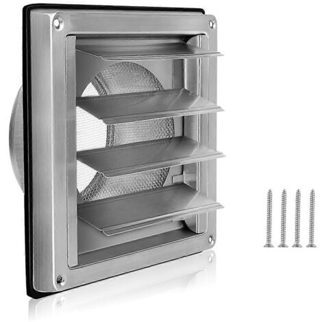 Grille de ventilation 150 mm en acier inoxydable, couvercle de grille à persiennes pour conduit d'aération plat