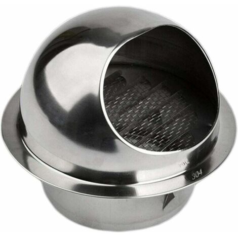 Grille de Ventilation 150 mm en Inox, Haute Qualité avec Moustiquaire, Protège la Façade de l'Air Froid