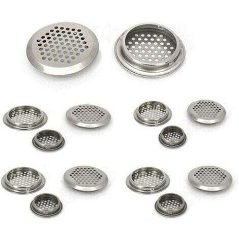 Grille de Ventilation 20 pièces grille inox Grille d'aération Trou Respiration pour armoire placard Air évacué Grille d'évacuation Ventilation pour Cuisine Meubles bouche Ronde (35mm)