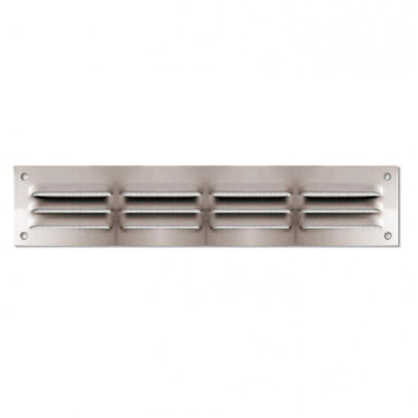 Grille de ventilation à persiennes - aluminium anodisé 240 x 50 mm