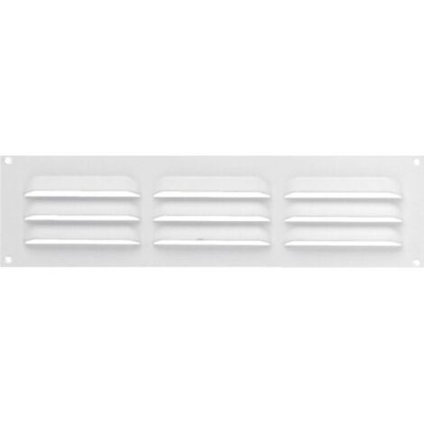 Grille de ventilation à persiennes - aluminium blanc 180 x 50 mm
