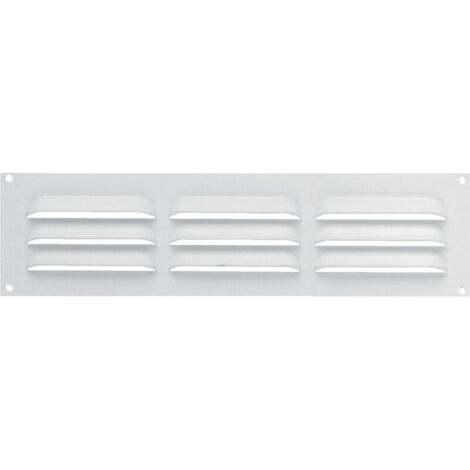 Grille de ventilation à persiennes - aluminium blanc 300 x 300 mm