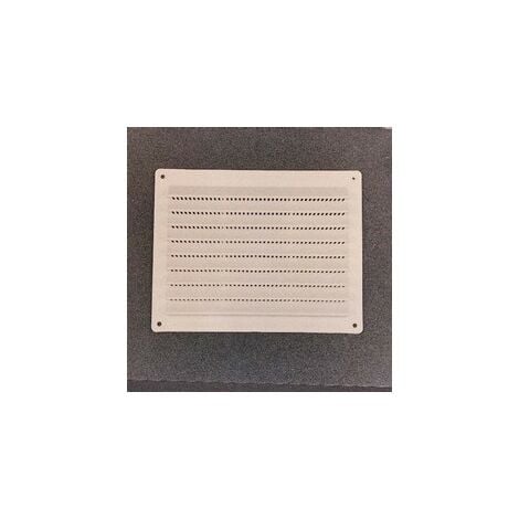 Grille de ventilation avec grille anti insectes - Couleur sable - 246 x 246  mm - Nicoll