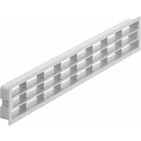 Grille ventilation rectangulaire PVC 515x60mm à encastrer