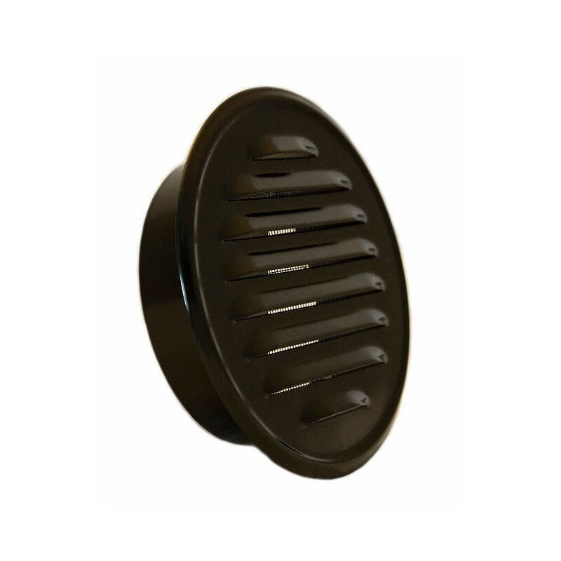 Jardibricodeco - Grille De Ventilation Aeration Ronde 100 Mm Noir Avec Kołn