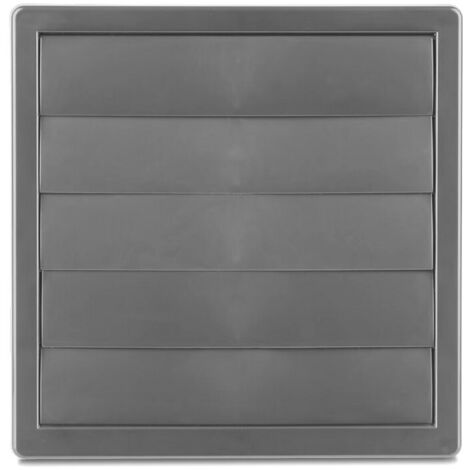GRILLE DE VENTILATION AVEC PERSIENNE GRAVITÉ 170170, FI 150 GRIS - RX 02-302