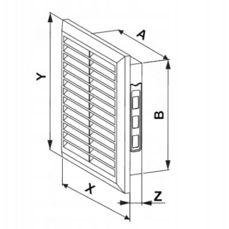 Grille de ventilation blanche TL2 140x140