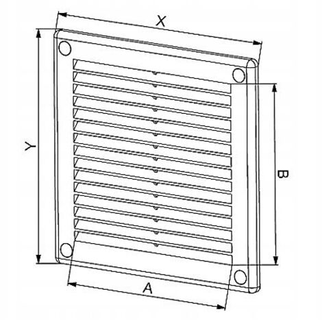 Grille de ventilation blanche TRU6 200x200