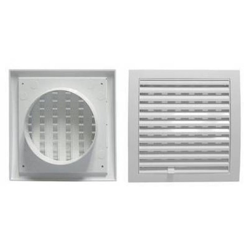 DK - Grille de ventilation carrée avec entrée ronde