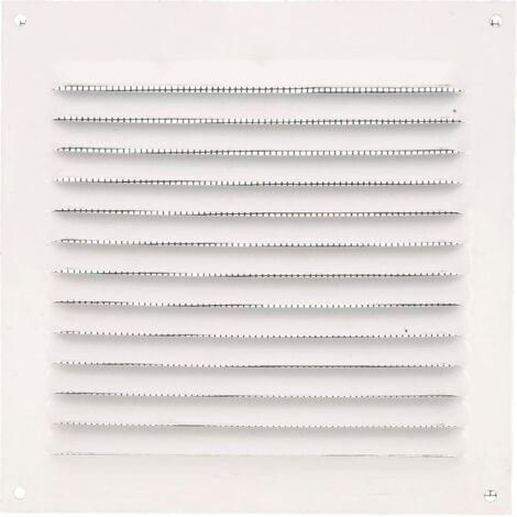 Grille de ventilation carrée avec moustiquaire Grilles d'aération pour sortie d'air Idéal pour plafond de cuisine et salle de bain Dimensions : 150 x 150 mm Couleur: Blanc