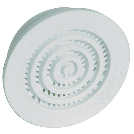 Grille De Ventilation Ronde Avec Moustiquaire Nicoll 71668 - Diamètre 80 Mm, Blanc, Pour Conduit D'aération