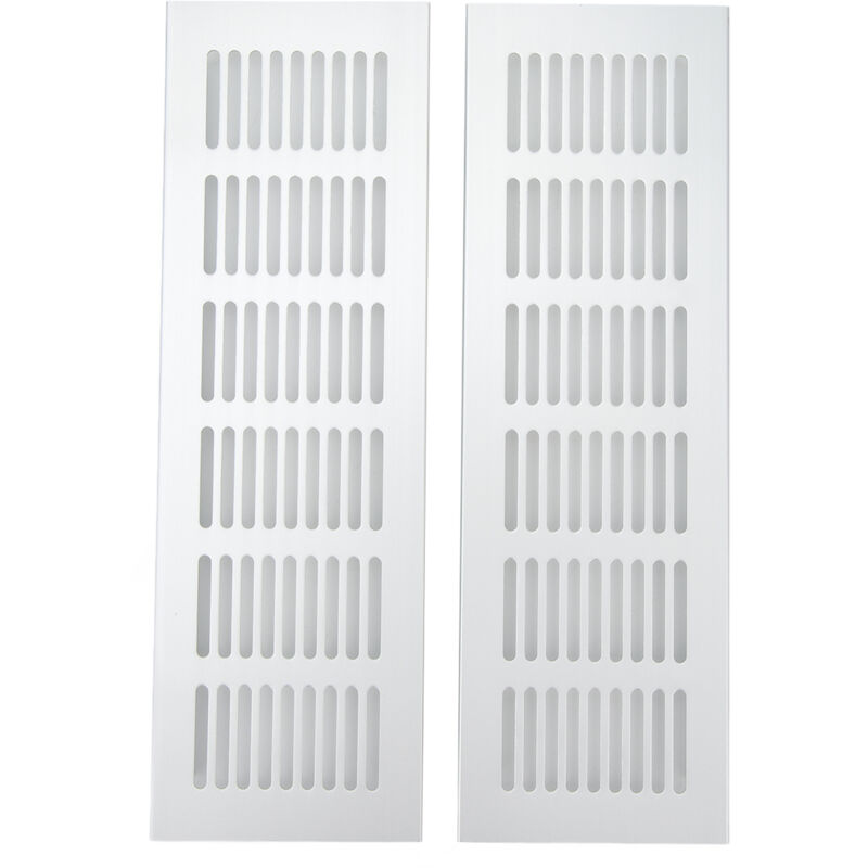 Grille de Ventilation d'armoire, Grille d'aération Rectangulaire Lisse en Alliage d'aluminium argenté Antirouille pour Camping-car (80 250mm).