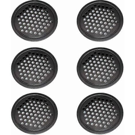 Grille de ventilation en acier inoxydable 2024 (6 pièces) - Grille de ventilation pour armoire - Grille de ventilation ronde de 60 mm pour cuisine