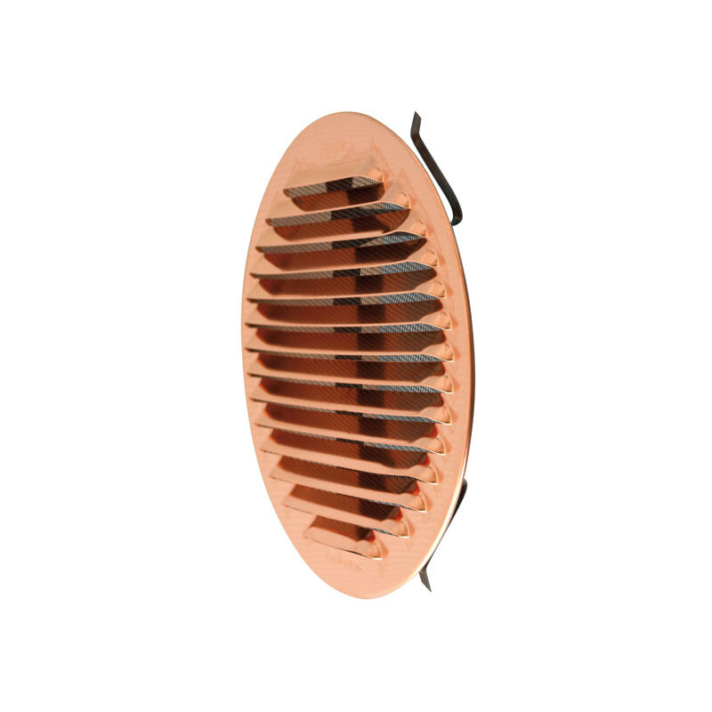 GRILLE DE VENTILATION EN CUIVRE AVEC COLLIERS mm, 175 pour trous mm, 125-160