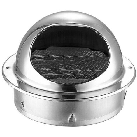 Grille de ventilation, hotte murale ronde, grille de sortie de ventilation en acier inoxydable 304 (ø150 mm)