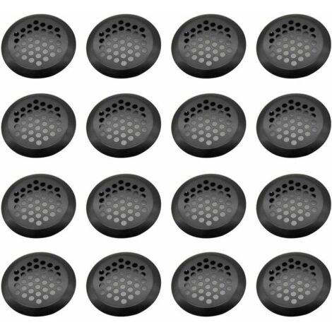 Grille de ventilation inox ronde 16 pièces – 4.2 cm diamètre – Pour armoires et meubles – Résistante à l'oxydation et à la corrosion