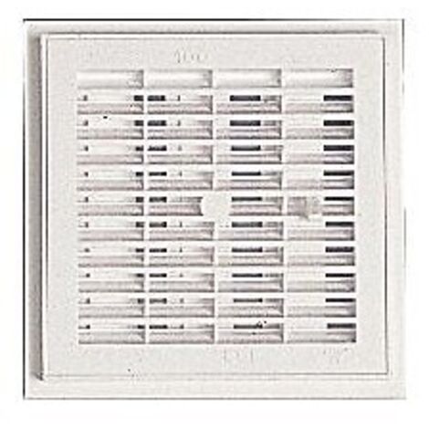 Nicoll – Grille de ventilation intérieure carrée 160 x 160 mm – À fermeture – Polystyrène blanc – Pour circulation d'air efficace