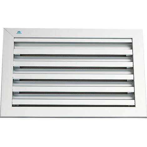 Renson – Grille de ventilation carrée 300x300mm en aluminium gris – Débit d'air 118m³/h – Installation facile – Pour espaces confinés
