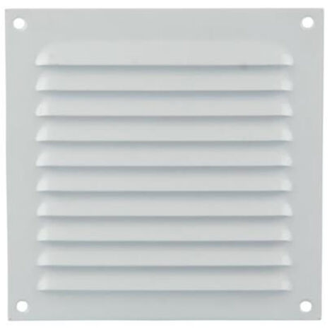 Renson – Grille aération VMC 200 x 200 mm – Aluminium estampé blanc – Montage facile en applique – Grille sans moustiquaire