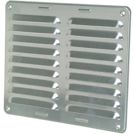 Grille de ventilation murale - Dimension : 245x195 - Teinte : Argent - Moustiquaire : Non - RENSON