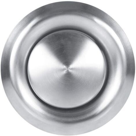 Grille de ventilation murale/plafond réglable 125mm argentée - Acier inoxydable