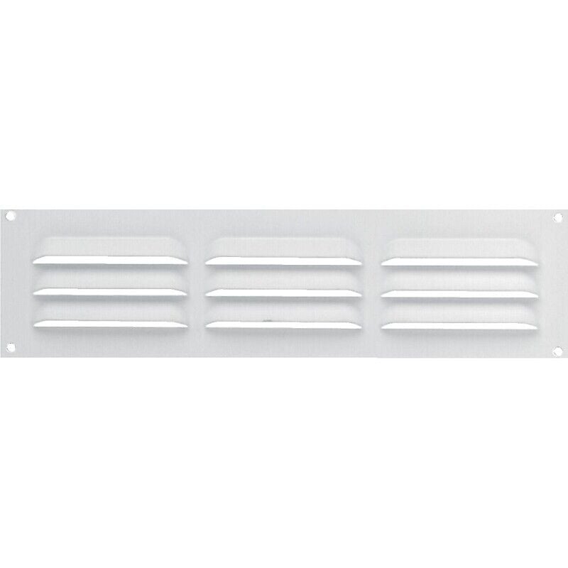 Autogyre - Grille de ventilation à persiennes - aluminium blanc 300 x 300 mm