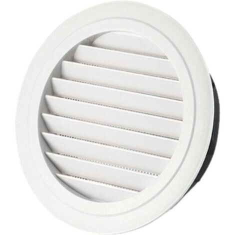 Grille de ventilation, persiennes obliques, pour ouvertures Ø 100 mm, blanche